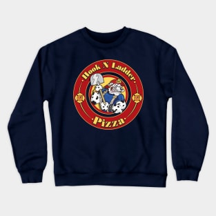 Hook N Ladder Pizza (Back Print) Crewneck Sweatshirt